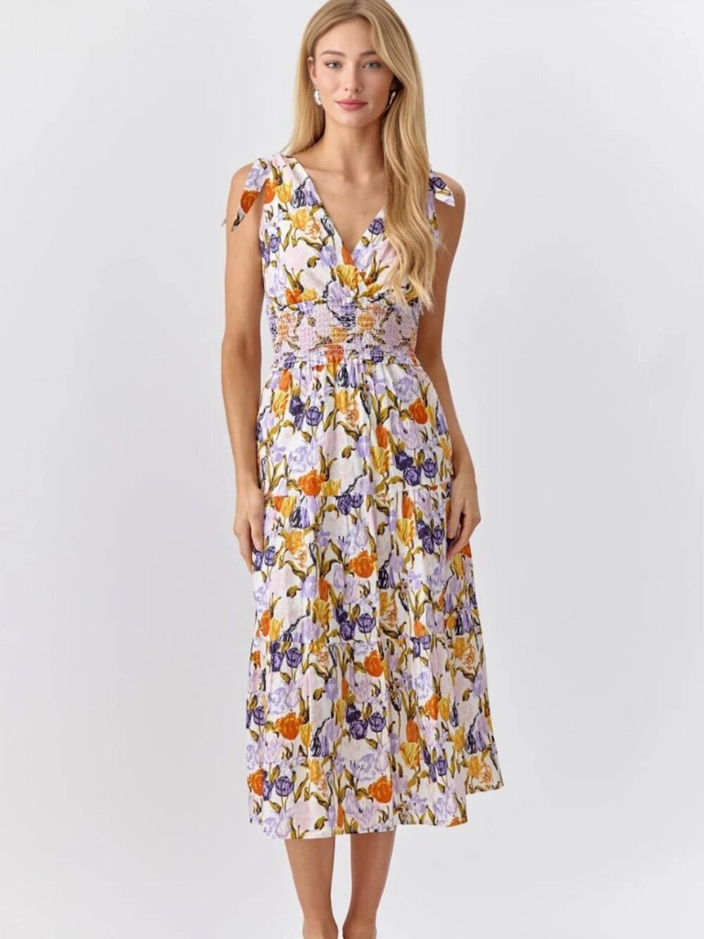 Adelyn Rae Pami Shoulder Tie Dress